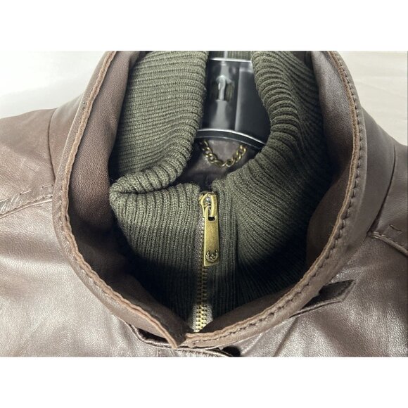 Bella Roma Nappa Lamb Dark Brown Leather Jacket Size 12 (EU Size 46)Vintage 90's - Picture 8 of 16